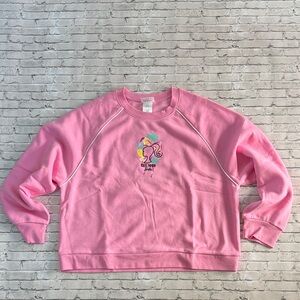 Barbie Pink Sweatshirt with Tropical Script Graphic